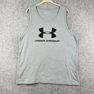 Under Armour UA Logo Tank Mens XL Loose Sports Workout Gym Athletic Shirt Top